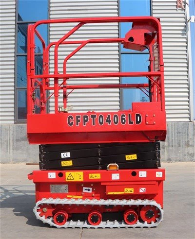 Malá pásová nožnicová zdvíhacia plošina